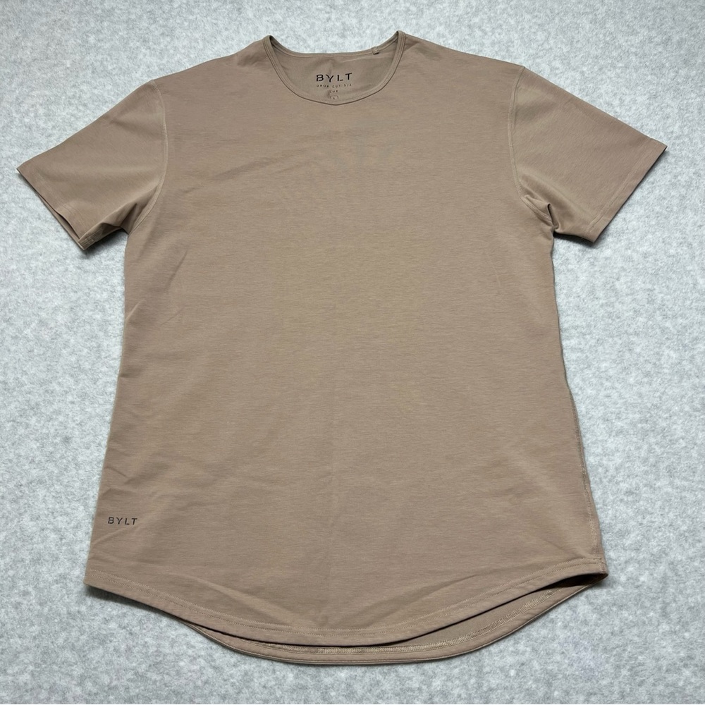 Bylt Drop Cut Lux Short Sleeve Shirt - Size Large - Tan